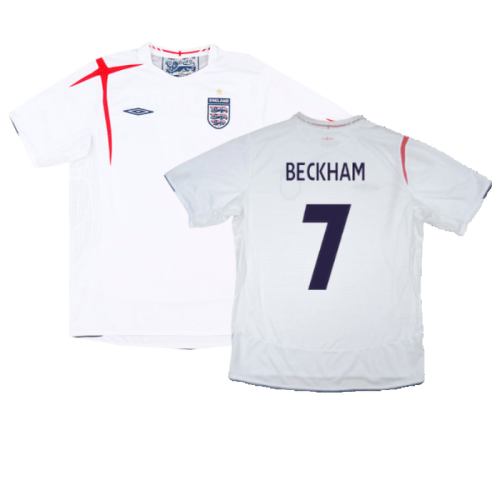 England 2005-07 Home Shirt (2XL) (Fair) (BECKHAM 7)