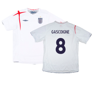 England 2005-07 Home Shirt (2XL) (Fair) (GASCOIGNE 8)_0