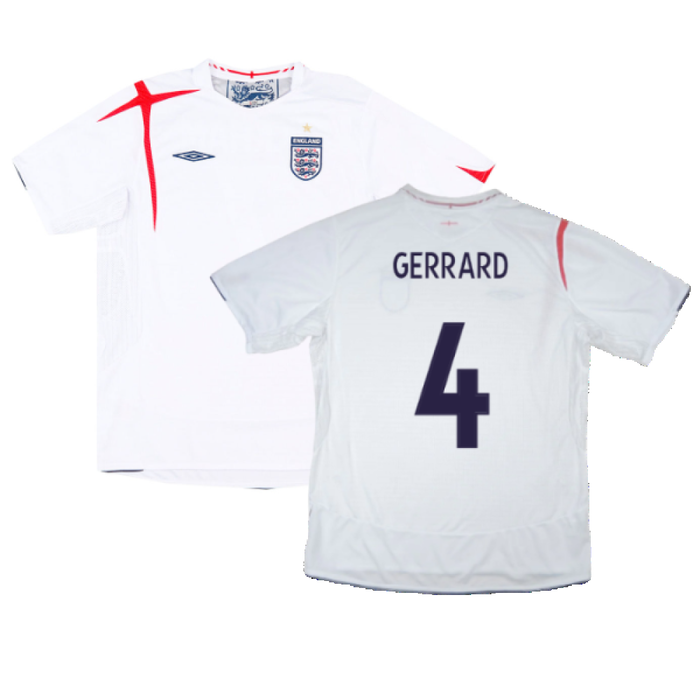 England 2005-07 Home Shirt (L) (Very Good) (GERRARD 4)