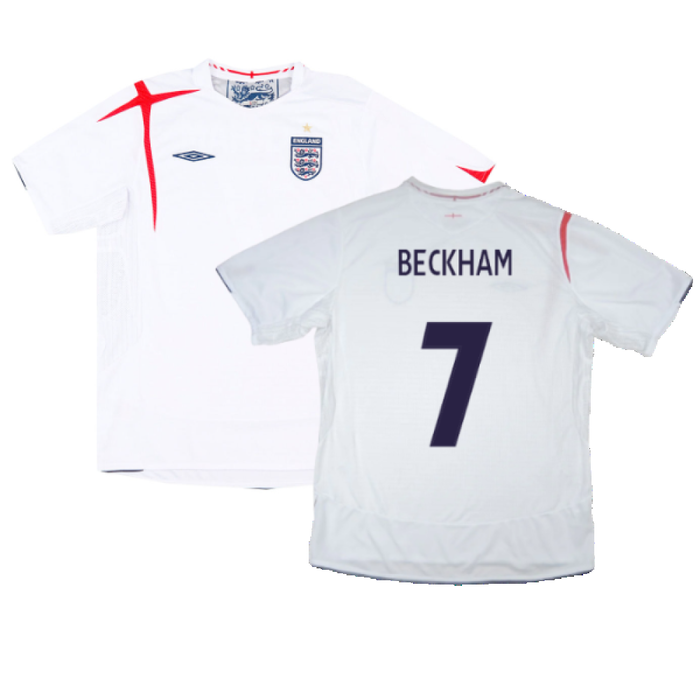 England 2005-07 Home Shirt (XL) (Excellent) (BECKHAM 7)