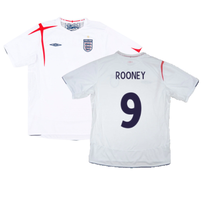 England 2005-07 Home Shirt (XL) (Excellent) (ROONEY 9)