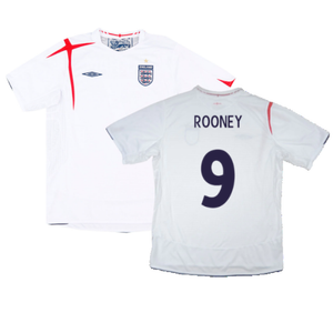 England 2005-07 Home Shirt (XL) (Good) (ROONEY 9)_0