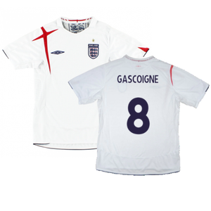 England 2006-08 Home Shirt (L) (Good) (GASCOIGNE 8)_0