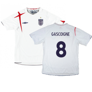 England 2006-08 Home Shirt (XL) (Excellent) (GASCOIGNE 8)_0