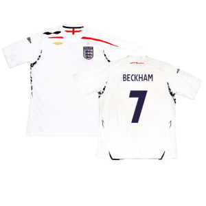 England 2007-09 Home Shirt (L) (Very Good) (BECKHAM 7)_0