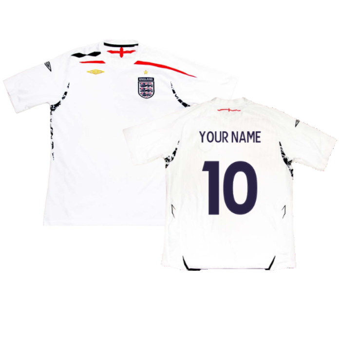 England 2007-09 Home Shirt (M) (Very Good) (Your Name)