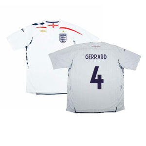 England 2007-09 Home Shirt (XL Boys) (Excellent) (GERRARD 4)_0