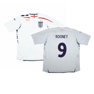 England 2007-09 Home Shirt (XL Boys) (Excellent) (ROONEY 9)_0