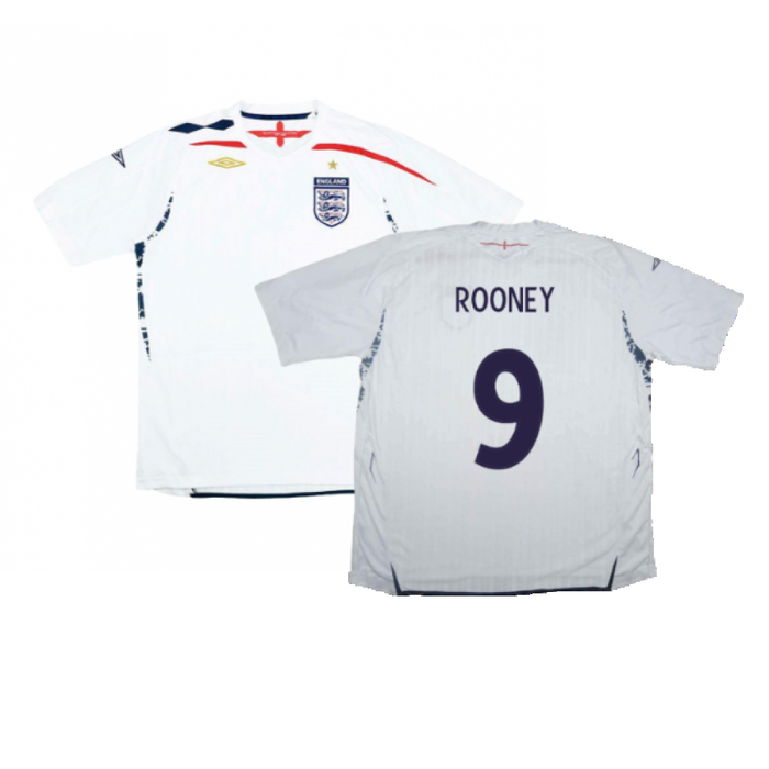 England 2007-09 Home Shirt (XL Boys) (Excellent) (ROONEY 9)