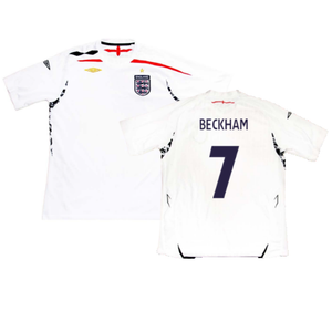 England 2007-09 Home Shirt (XL) (Excellent) (BECKHAM 7)_0