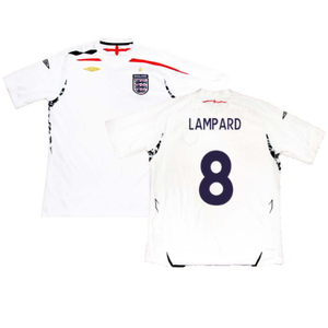 England 2007-09 Home Shirt (XL) (Good) (LAMPARD 8)_0