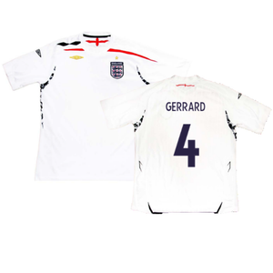 England 2007-09 Home Shirt (XXL) (Excellent) (GERRARD 4)_0