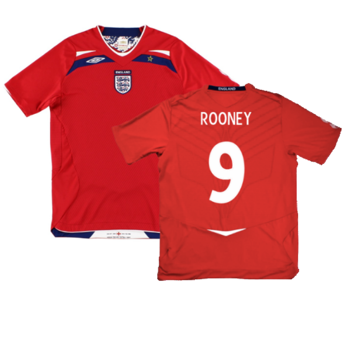 England 2008-10 Away Shirt (Excellent) (ROONEY 9)