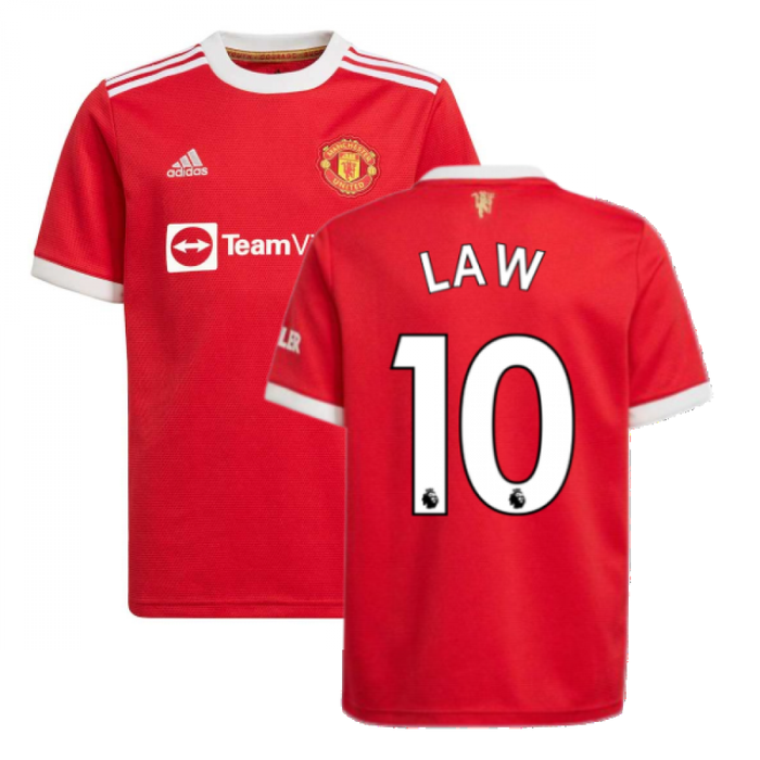 Man Utd 2021-2022 Home Shirt (Kids) (LAW 10)