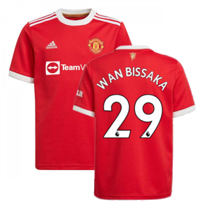 Man Utd 2021-2022 Home Shirt (Kids) (WAN BISSAKA 29)_0