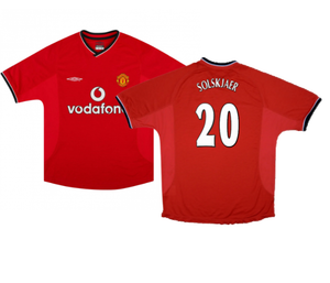 Manchester United 2000-02 Home Shirt ((Very Good) XL) (SOLSKJAER 20)_0