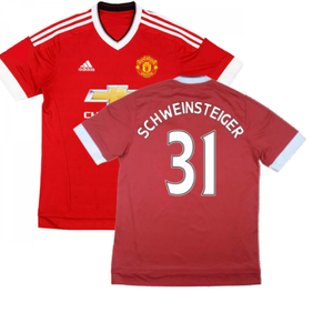 Manchester United 2015-16 Home Shirt ((Good) S) (Schweinsteiger 31)_0