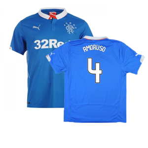 Rangers 2014-15 Home Shirt ((Excellent) L) (AMORUSO 4)_0