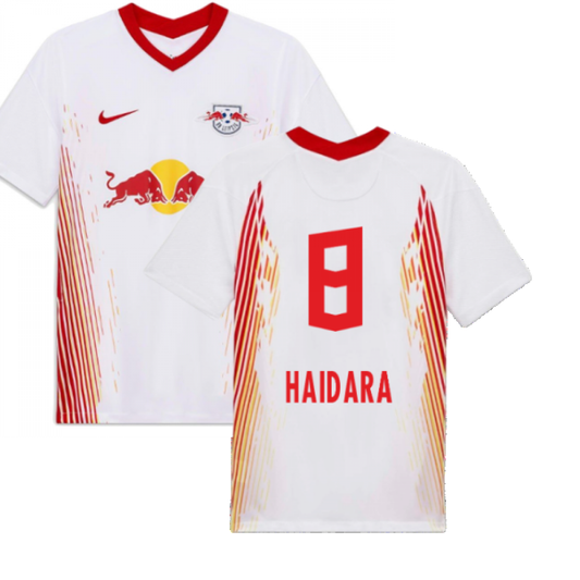 Red Bull Leipzig 2020-21 Home Shirt ((Excellent) S) (HAIDARA 8)_0
