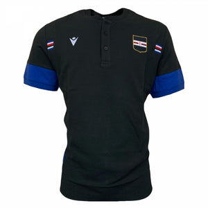 2020-2021 Sampdoria Travel Cotton Polo Shirt (Black)_0