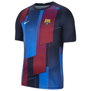 2021-2022 Barcelona Pre-Match Training Shirt (Blue) - Kids_0