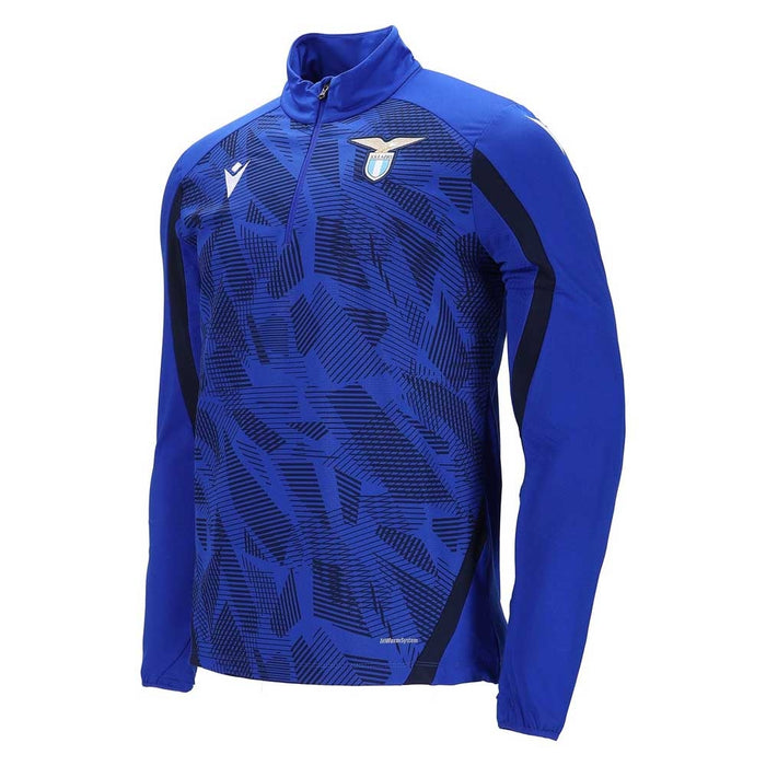 2021-2022 Lazio Pre-Match Half Zip Training Top (Blue)