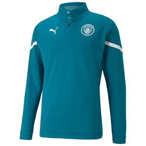 2021-2022 Man City Pre Match Half Zip Top (Ocean Depths)_0