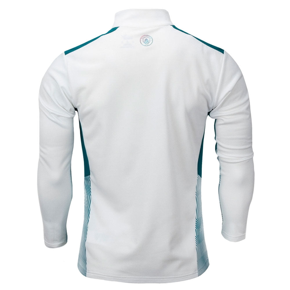 2021-2022 Man City Training Half Zip Top (White)_1