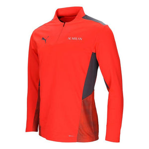 2021-2022 AC Milan Training Half Zip Top (Red)_0