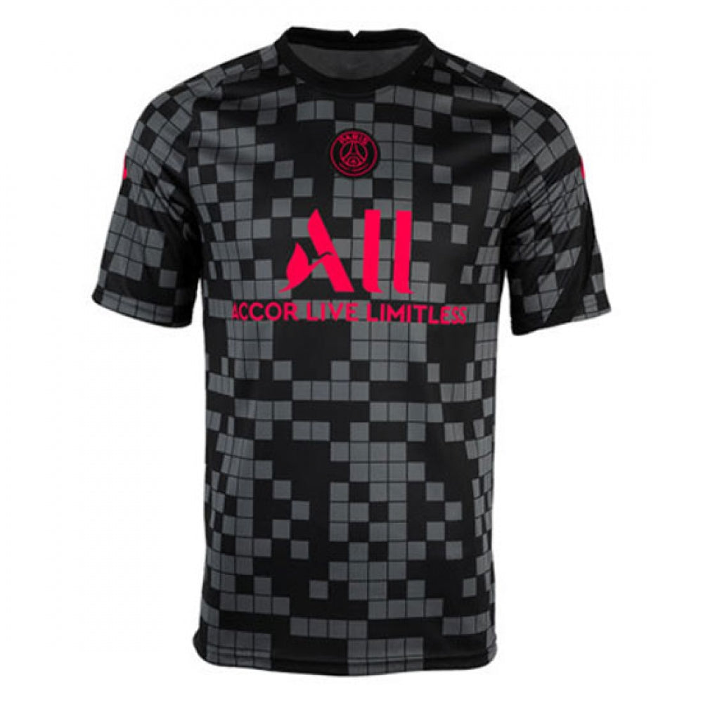 PSG 2021-2022 Pre-Match Training Shirt (Black) - Main Image