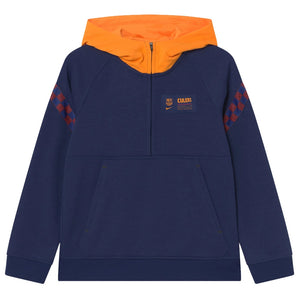 2021-2022 Barcelona Travel Fleece Hoodie (Blue Void)_0