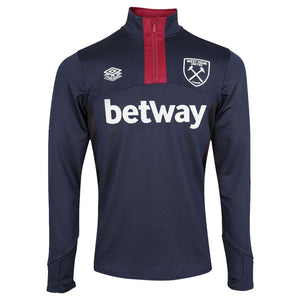 2022-2023 West Ham Quarter Zip Top - Dark Navy_0