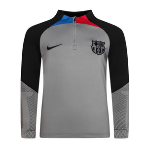 2022-2023 Barcelona Strike Drill Training Top (Grey) - Kids_0