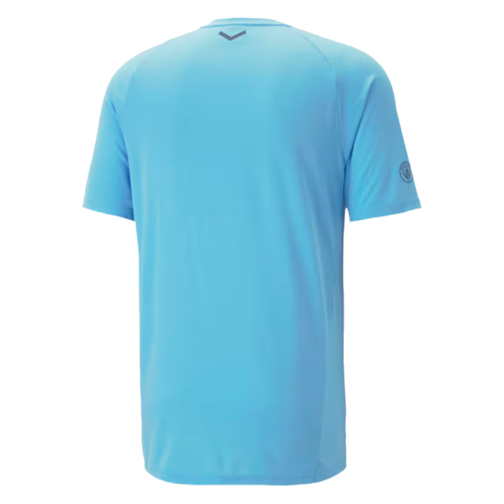 2023-2024 Man City Casuals Tee (Blue Wash) - Kids_1