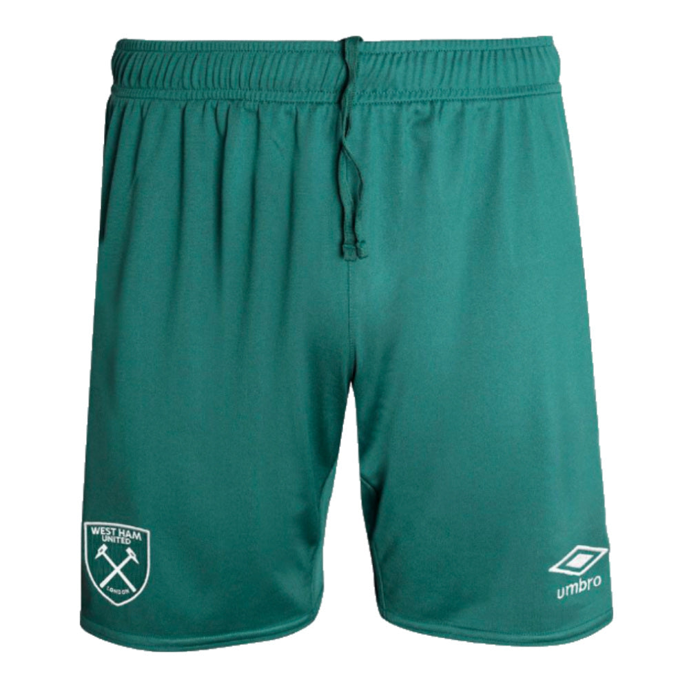 2024-2025 West Ham Goalkeeper Shorts (Green) Kids - Main Image
