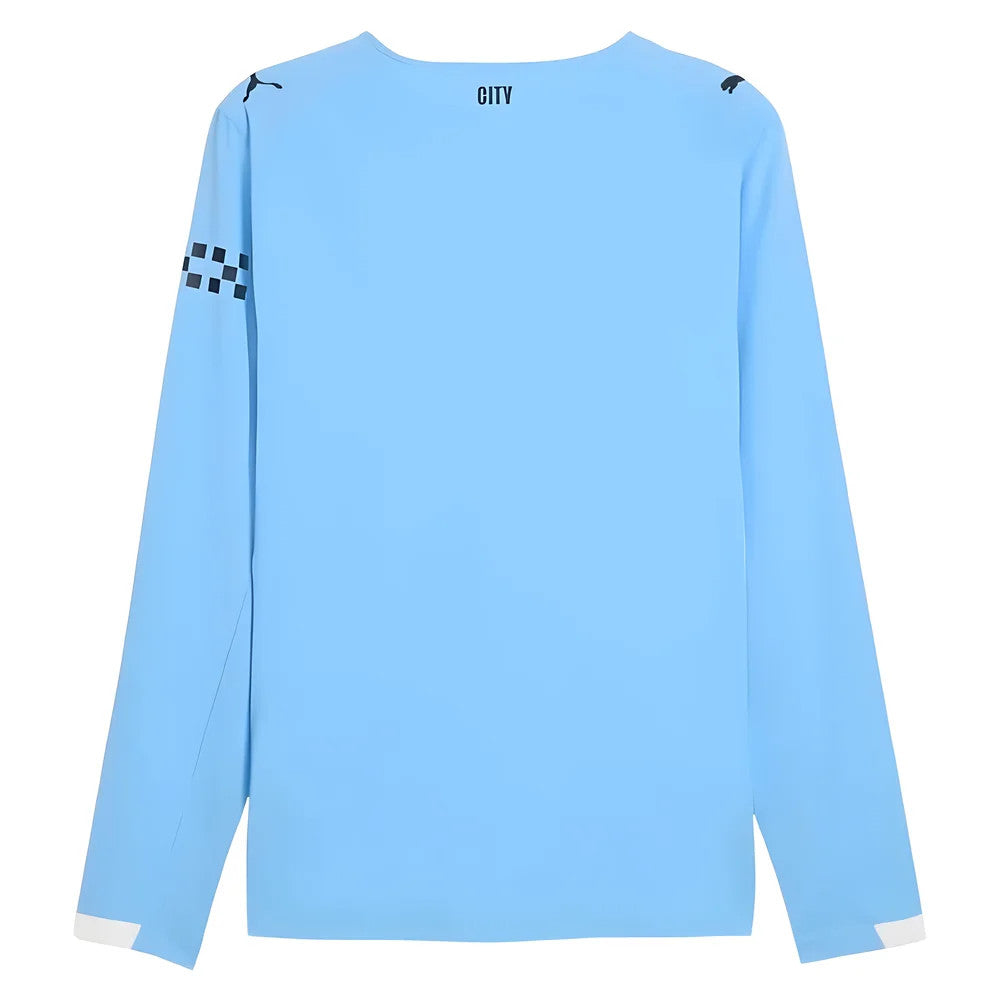 2025-2026 Man City Authentic Long Sleeve Home Shirt_1