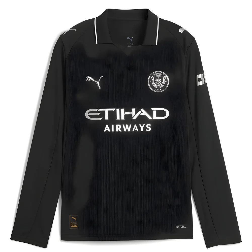 2025-2026 Man City Long Sleeve Away Shirt (Kids)_0