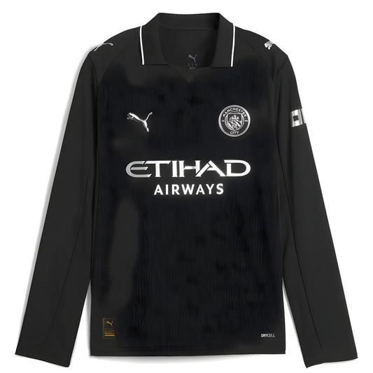 2025-2026 Man City Long Sleeve Away Shirt (Kids)_0