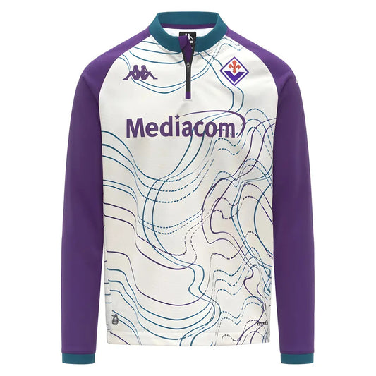 2025-2026 Fiorentina Pre Match Sweat Top (White-Violet)_0