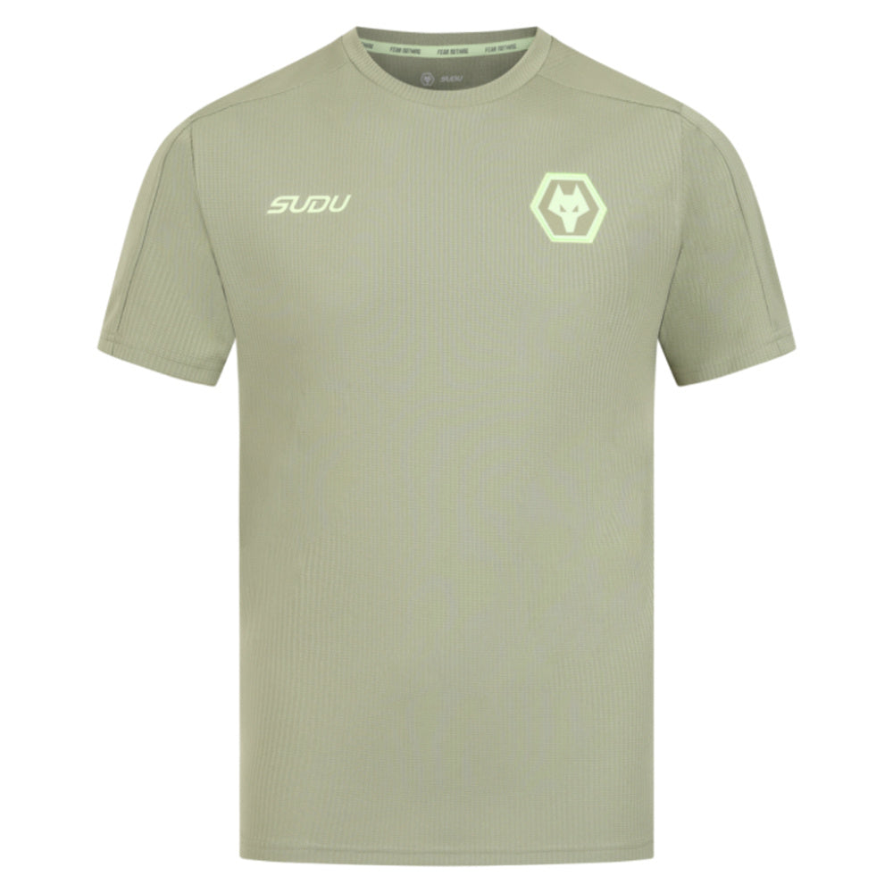 2025-2026 Wolves Players Travel T-Shirt (Khaki)_0