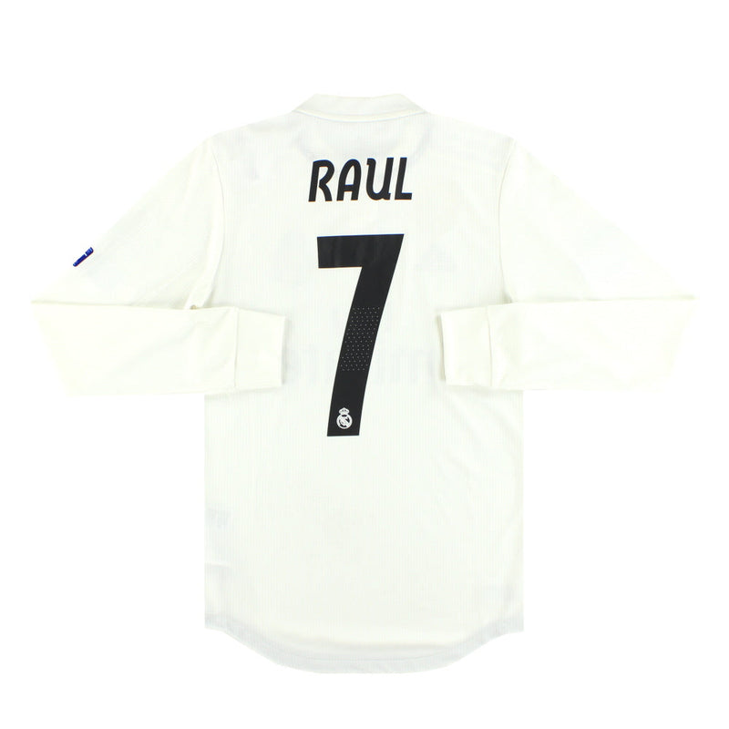 2018-19 Real Madrid adidas CL Authentic Home Shirt Raul #7 L/S *Mint*
