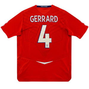 England 2008 Away Shirt (Gerrard #4) ((Excellent) XL)_0