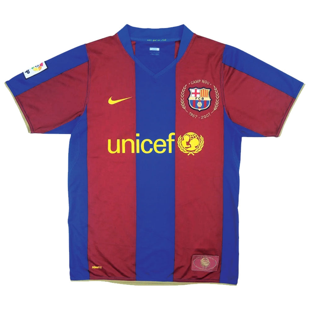 Barcelona 2007-08 Home Shirt (S) (Excellent)_0