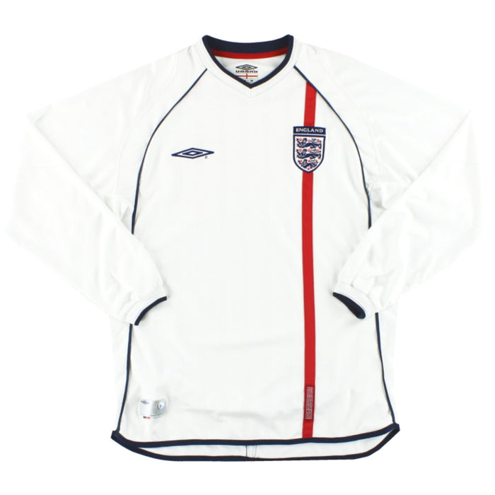 England 2001-03 Long Sleeve Home Shirt (M) (Fair)