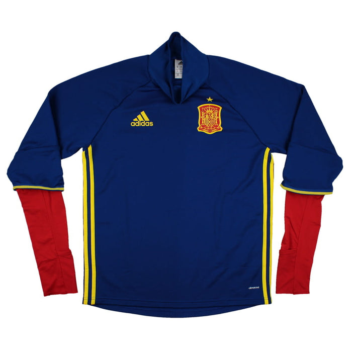 Spain 2015-16 Adidas Long Sleeve Training Shirt (M) (Excellent)