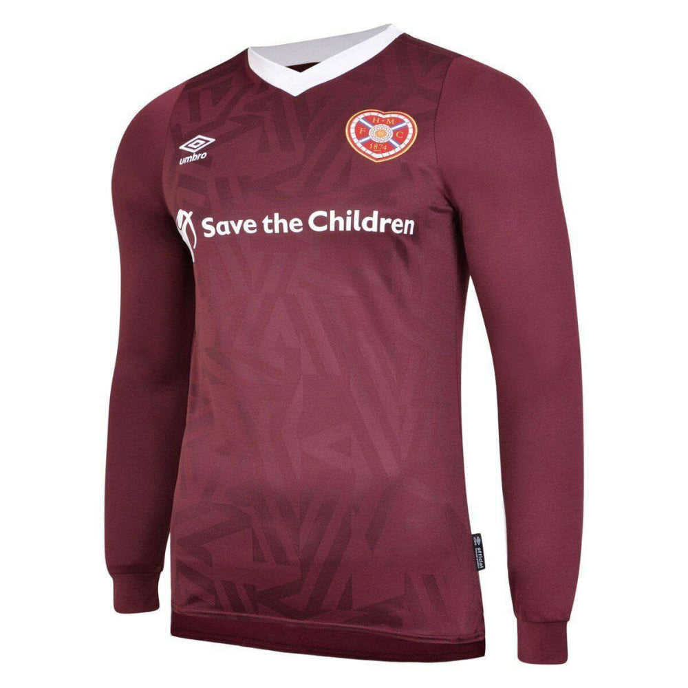 Hearts 2019-20 Long Sleeve Home Shirt (YL) (MacLean 18) (BNWT)_2