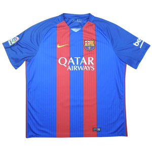 Barcelona 2016-17 Home Shirt (S) (Suarez 9) (Good)_2