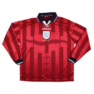 England 1997-1998 Away Long Sleeve Shirt (XL) (OWEN 20) (Very Good)_2