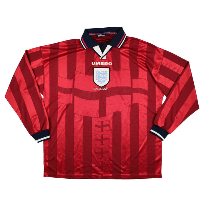 England 1997-1998 Away Long Sleeve Shirt (XL) (Very Good)