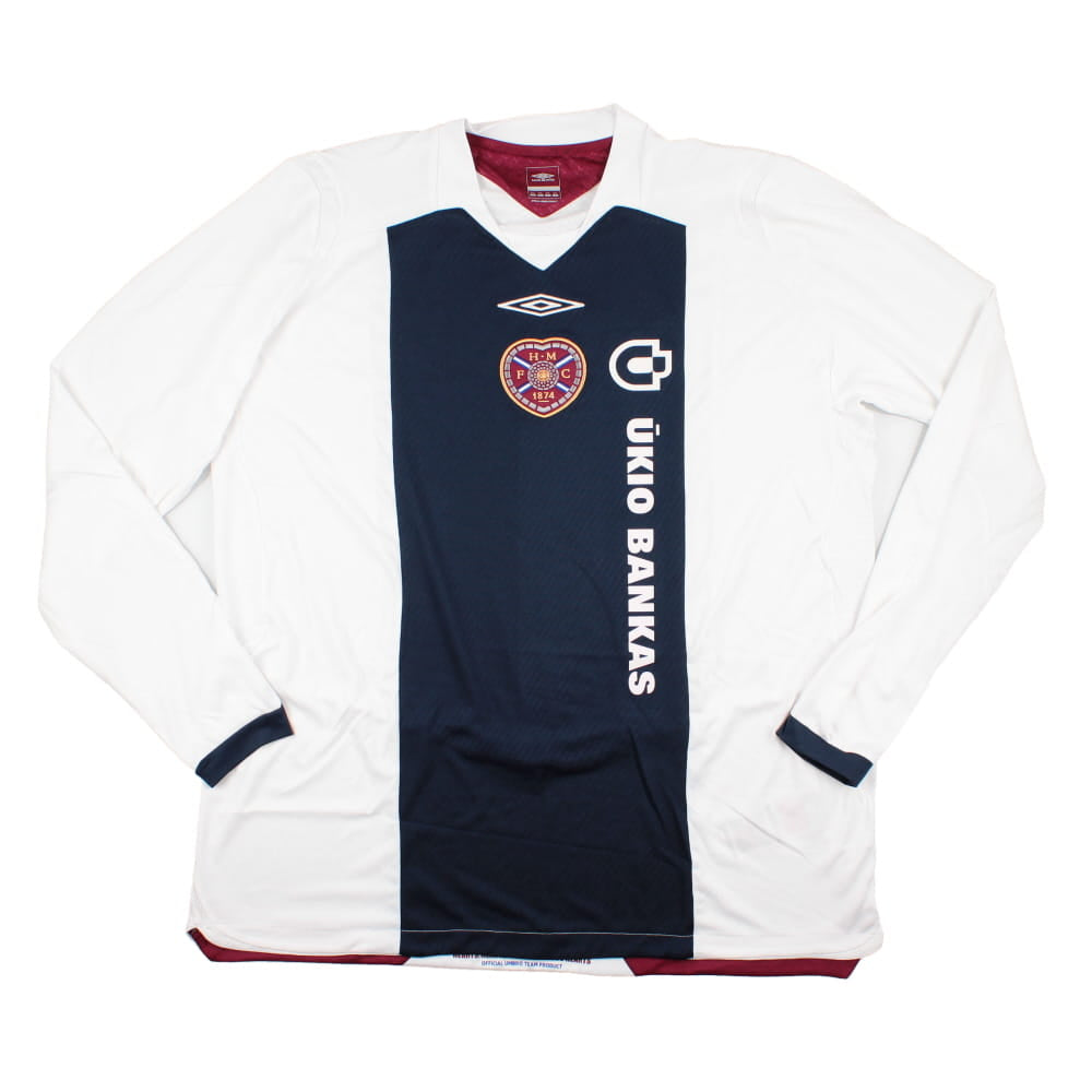 Hearts 2008-09 Long Sleeve Away Shirt (XXL) (Kello 25) (Mint)_2